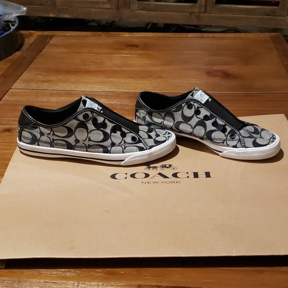 Coach Shoes - Coach canvas slip-ons sneakers